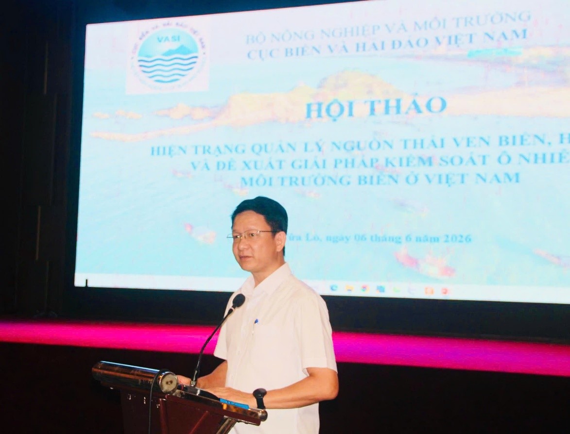 Hội thảo “Hiện trạng quản lý nguồn thải ven biển, hải đảo và đề xuất giải pháp kiểm soát ô nhiễm môi trường biển ở Việt Nam”
