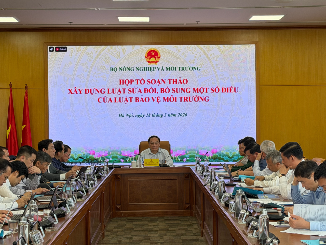 Họp Tổ soạn thảo xây dựng dự án Luật sửa đổi, bổ sung một số điều của Luật Bảo vệ môi trường