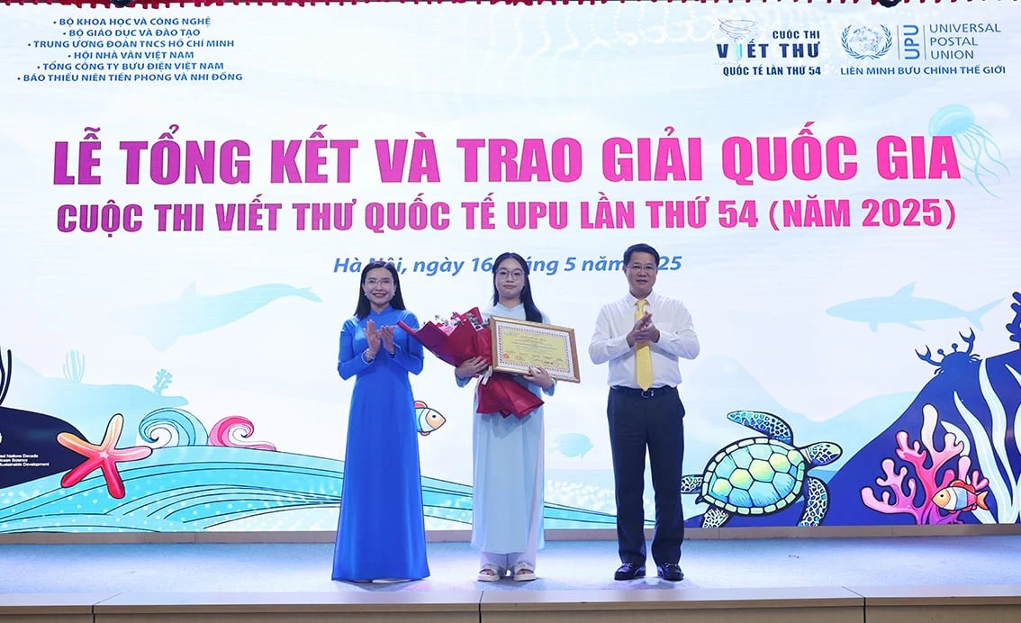 'Lời thỉnh cầu của đại dương' đoạt giải Nhất viết thư UPU năm 2025