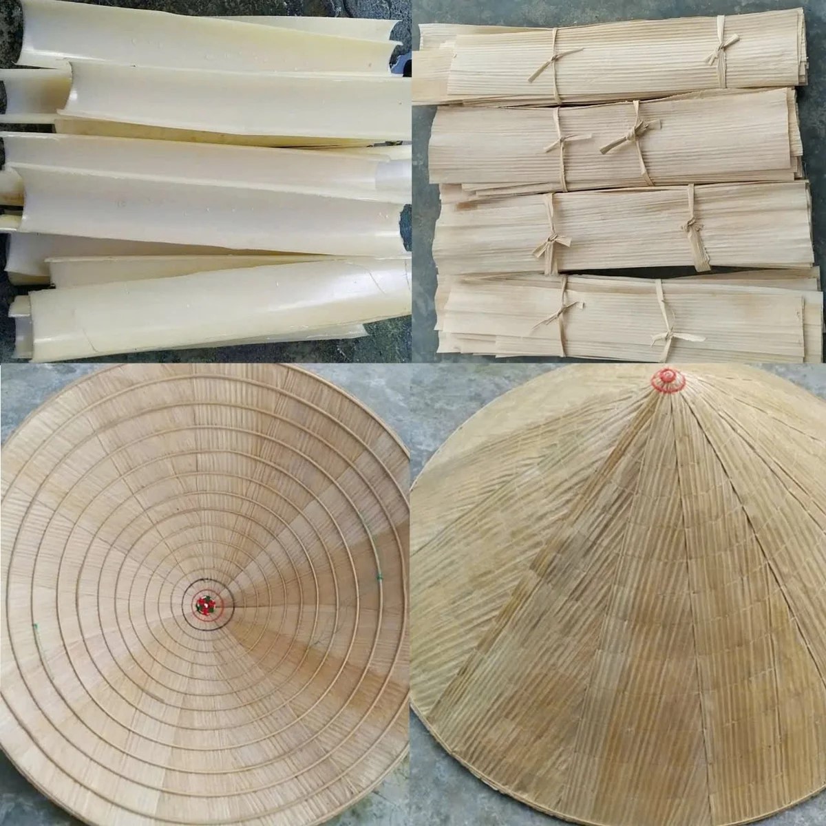 Chế tác nón lá và tranh từ phế phẩm nông ngư nghiệp