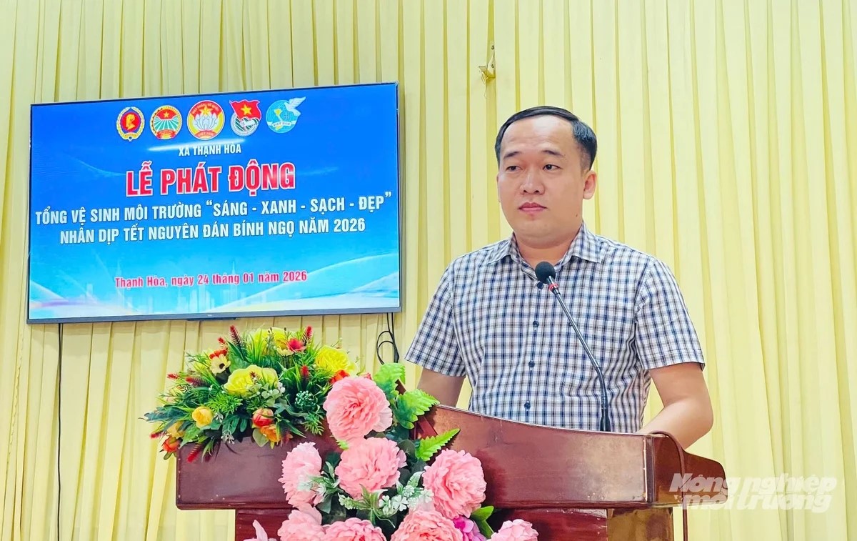 Thạnh Hòa phát động tổng vệ sinh môi trường mừng Xuân Bính Ngọ 2026