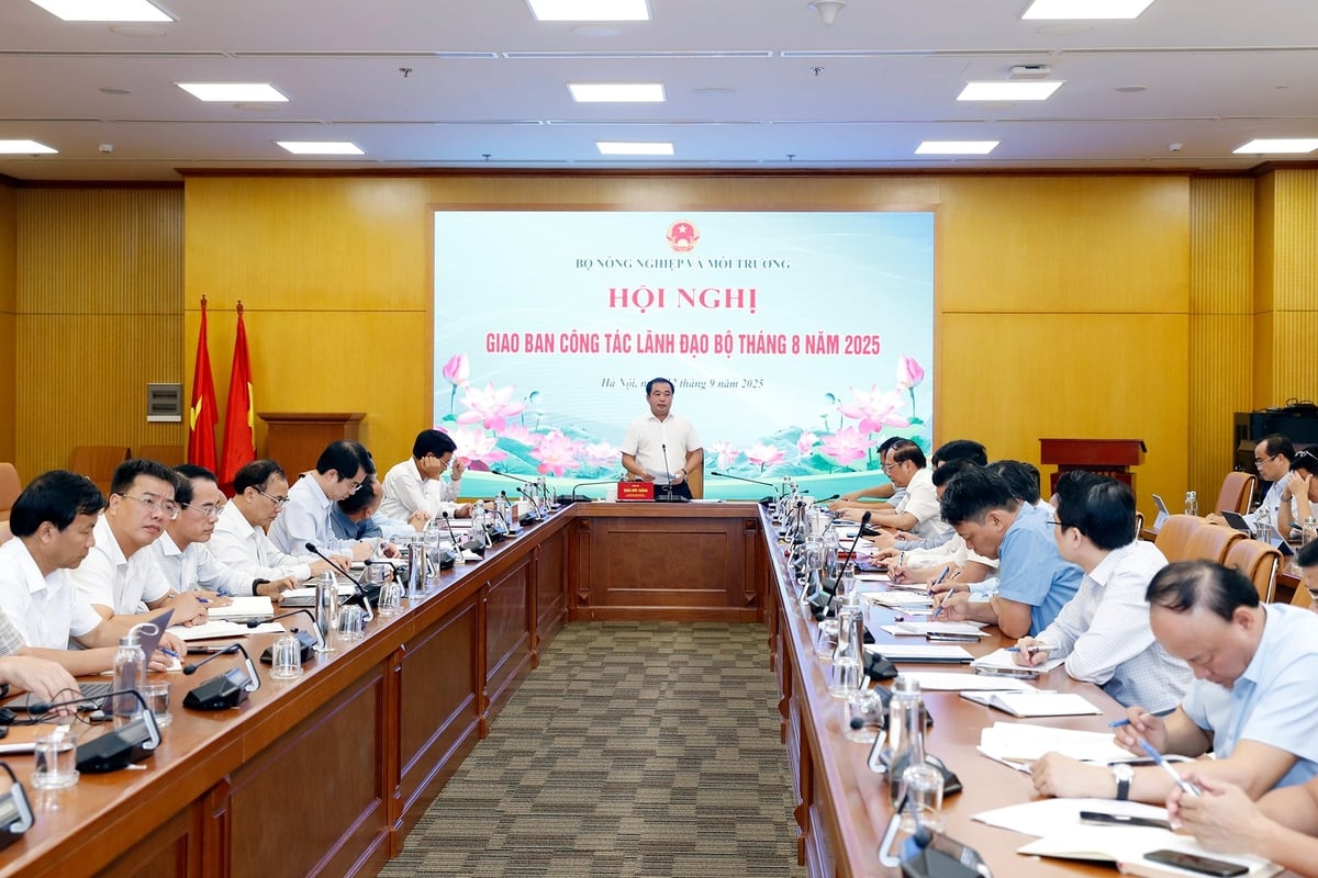 Hội nghị giao ban công tác lãnh đạo bộ tháng 8 năm 2025 của Bộ Nông nghiệp và Môi trường