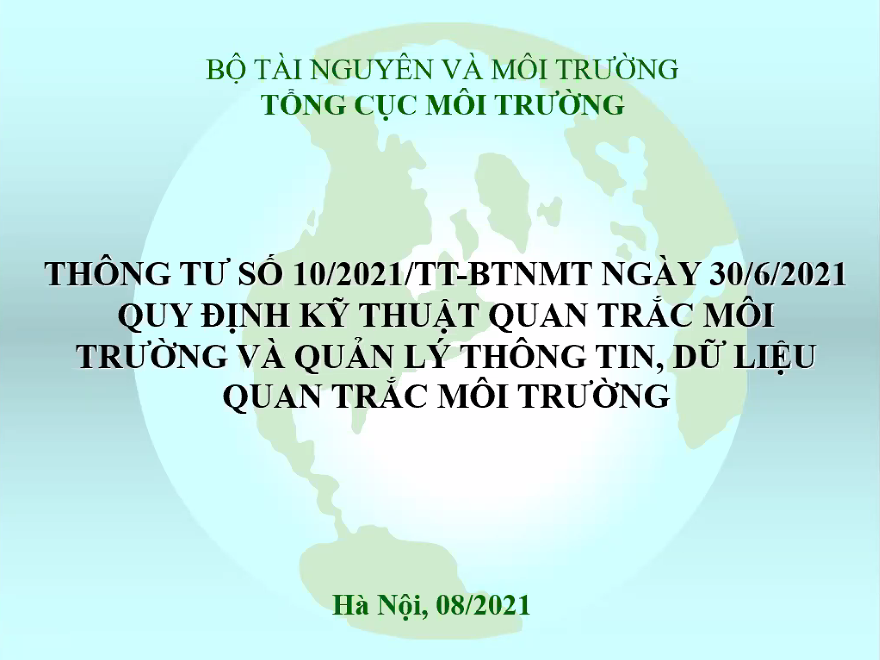 Hội thảo trực tuyến phổ biến quy định kỹ thuật quan trắc môi trường và quản lý thông tin, dữ liệu quan trắc chất lượng môi trường