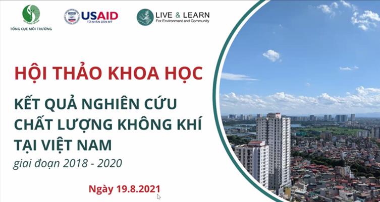 Hội thảo khoa học về kết quả nghiên cứu chất lượng không khí tại Việt Nam giai đoạn 2018-2020