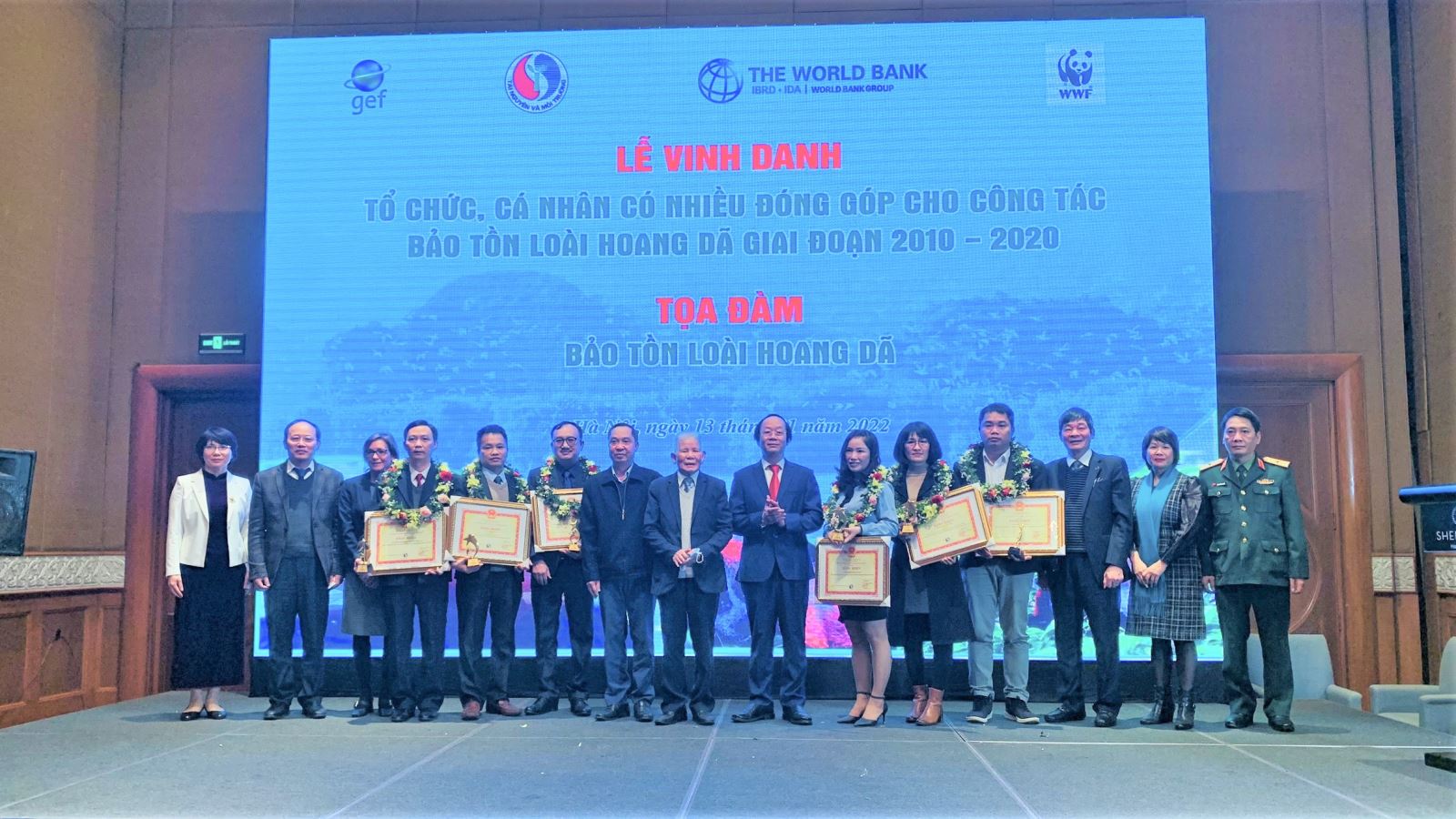 Vinh danh tổ chức, cá nhân có nhiều đóng góp cho công tác bảo tồn loài hoang dã