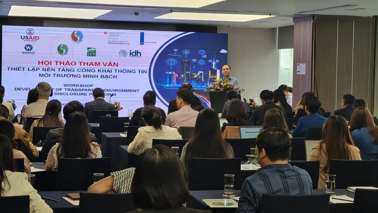 Hội thảo tham vấn về “Thiết lập nền tảng công khai thông tin môi trường minh bạch” thuộc Sáng kiến 6, Dự án Giảm thiểu ô nhiễm 