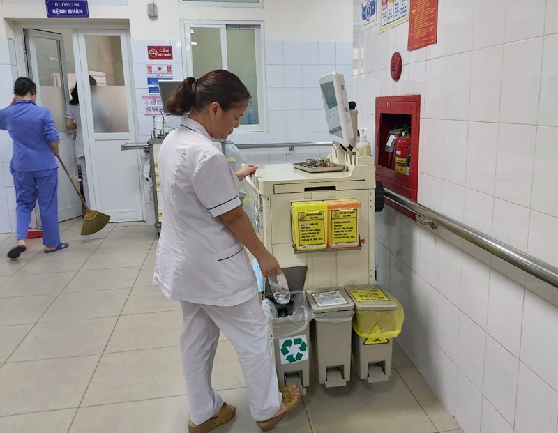 Tỷ lệ chất thải rắn y tế của bệnh viện được xử lý đạt 95%