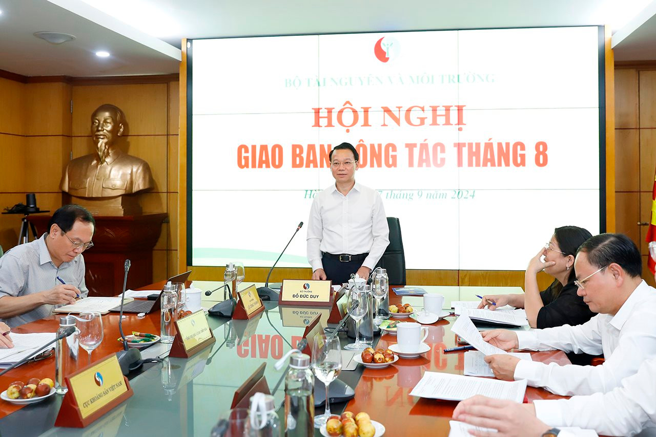 Bộ Tài nguyên và Môi trường tổ chức Hội nghị giao ban công tác tháng 8/2024