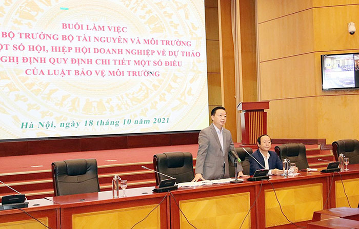 Bộ TN&MT làm việc về dự thảo Nghị định quy định chi tiết một số điều của Luật Bảo vệ môi trường